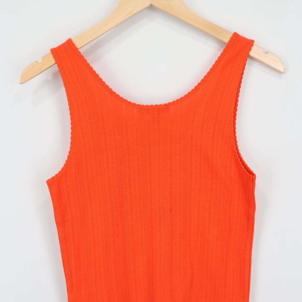 J.Crew Pointelle Tank Top Aperitif Red Size Medium NWT - Picture 8 of 10